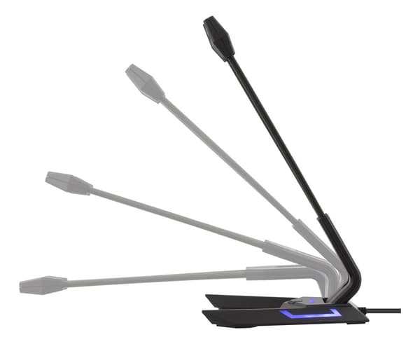 Deltaco USB Desktop Mikrofon – 100Hz–1kHz – -21dB – Justerbar – Plug & Play