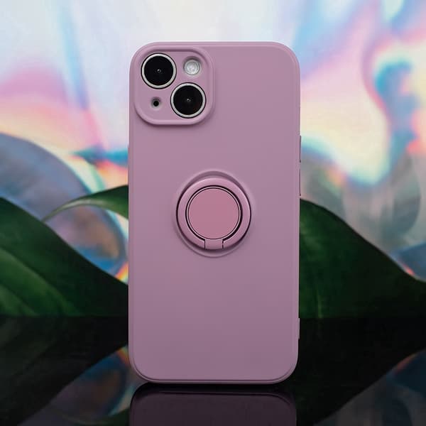 iPhone 16 Pro Max - Finger Grip Cover Mat med Ringholder & Stativ - Lyslilla
