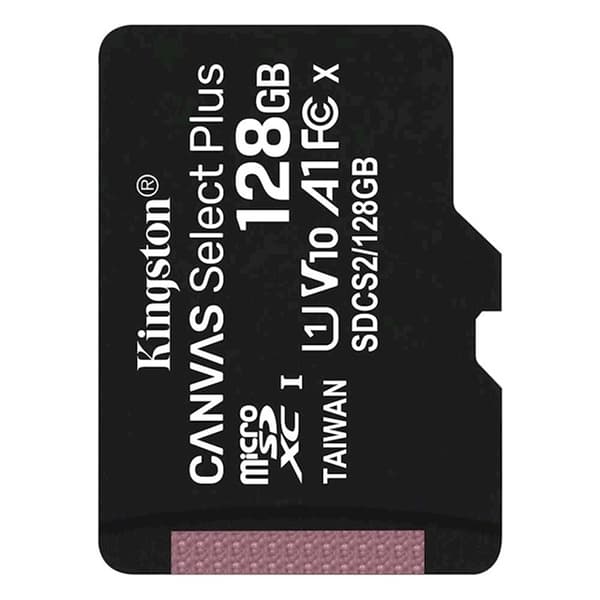Kingston 128GB microSDXC Canvas Select Plus – Klasse 10 UHS-I, 100MB/s