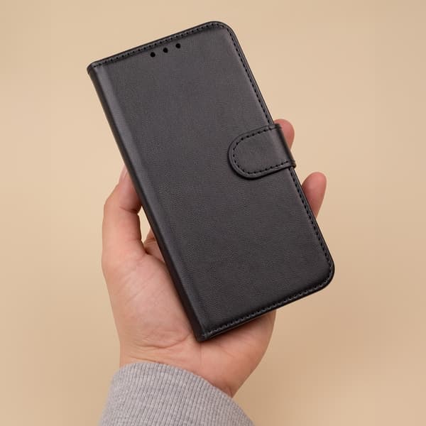 Motorola Moto E22i / E22 - Smart Classic Mobiililompakko Musta