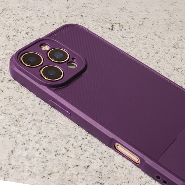 iPhone 16 Pro Max - Fleksibelt Carbon Blødt TPU Cover - Lilla