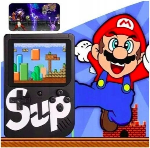 400 i 1 Klassisk Retro GEME BOY Bærbar Spillekonsol + Controller til 2 Spillere, Mario spil