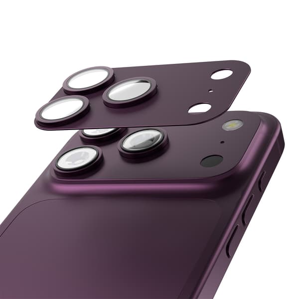 iPhone 18 Pro / 18 Pro Max – Etteri Full Kamerabeskyttelse 9H – Dark Cherry