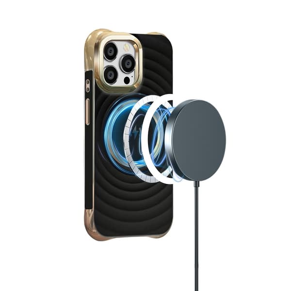 iPhone 13 Pro Max - MagSafe-kompatibel Circle Glam Mag Cover Sort