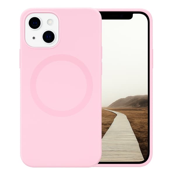 iPhone 12 / iPhone 12 PRO - Magasafe Silikone Slim Blød Cover pastel pink
