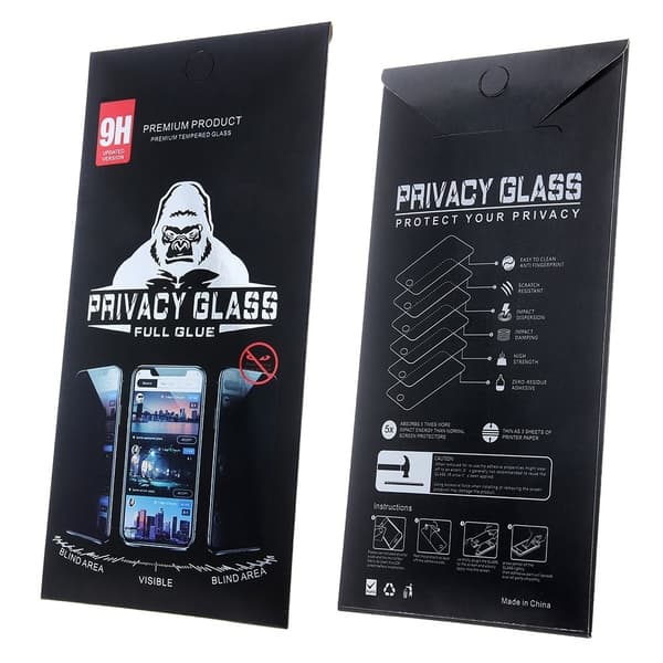 iPhone 17 Pro Max - Privacy Helskärm Härdat Glas