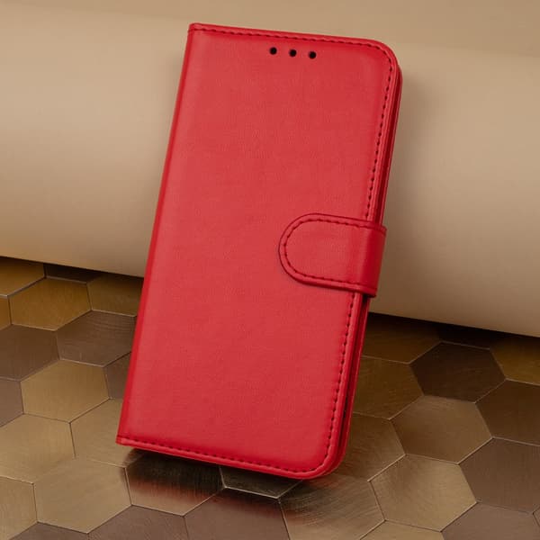 iPhone 16 Plus - Kirjakotelo Lompakkokotelo Punainen