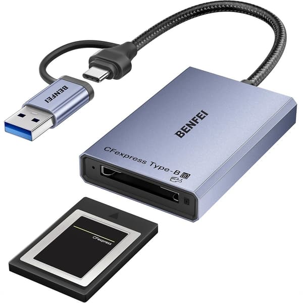 BENFEI CFexpress Type B -kortinlukija USB-C & USB-A USB 3.2 Gen 2 10Gbps – Tuki jopa 2TB