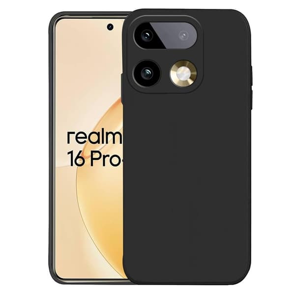 Realme 16 Pro Plus 5G - Mat TPU Blødt Cover - Sort