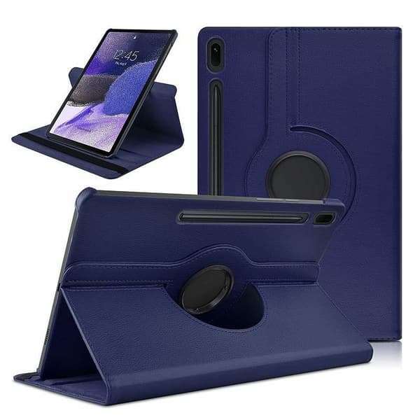 Etui til Samsung Galaxy Tab S8 Plus 12,4\" - Etui 360° Roterbar Mørkeblå