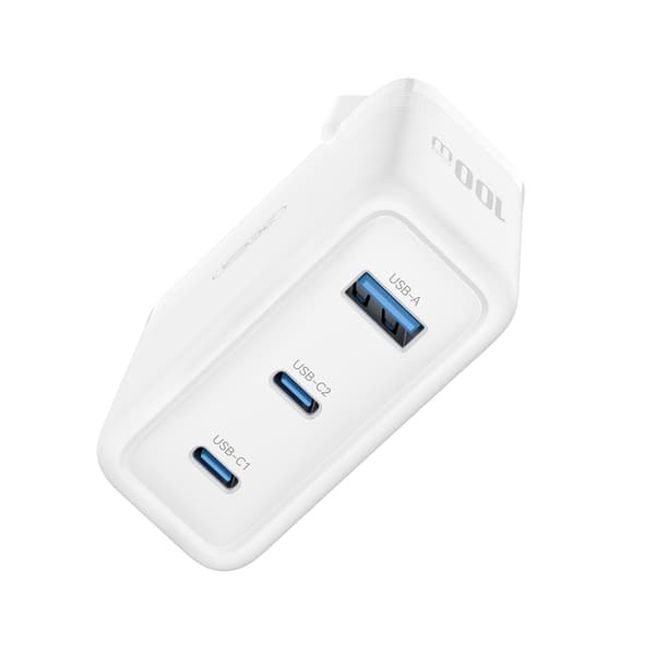 100W Hurtigoplader PD 2XUSB-C / USB til Mobiltelefon, Tablet og Bærbar Computer