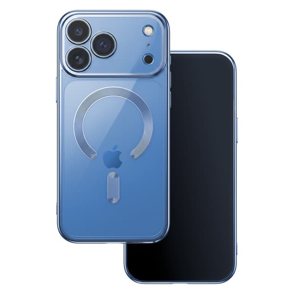 iPhone 18 Pro Max / iPhone 17 Pro Max - MagSafe-kompatibelt Chrome Skal Sky Blue