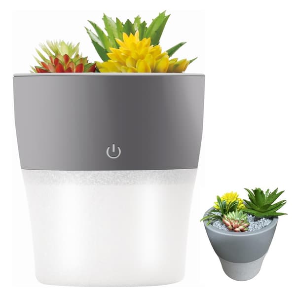 Mini USB-luftfugter med diffuserfunktion – Dekorativ blomsterkrukke til bord