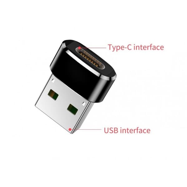 USB-C til USB-A Adapter OTG Adapter til Mobil, Tablet & Laptop Sort
