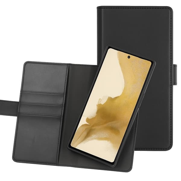 Samsung Galaxy S23 - Essentials Ekoläder 2-i-1 Löstagbart Plånboksfodral Svart