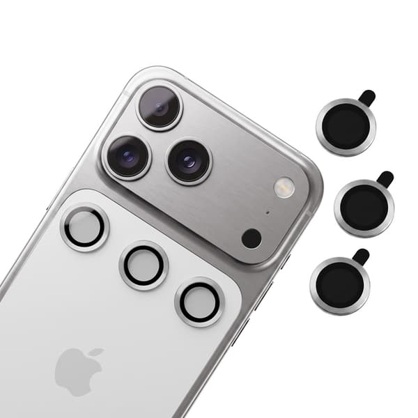 [3-Pack] iPhone 18 Pro – Kameralinsskydd Härdat Glas 9H – Silver