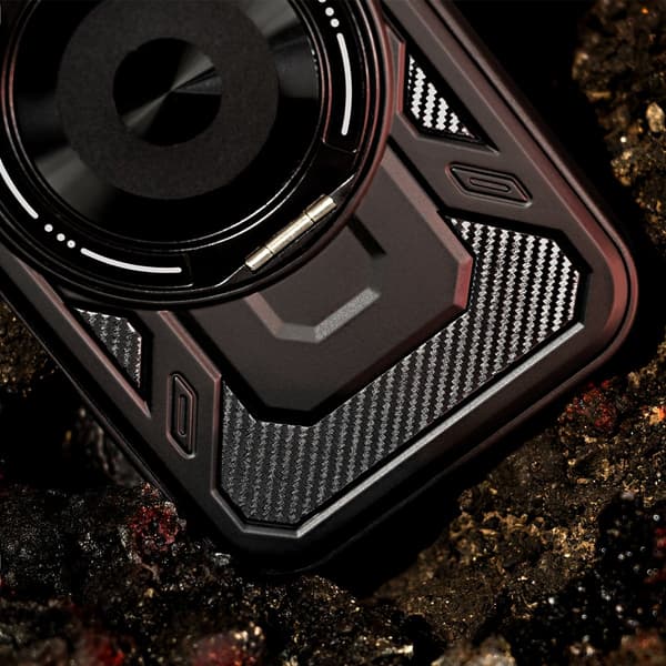 iPhone 16 Pro Max - Defender Armor Mag Cover – Sort, MagSafe, 360° Ringstøtte