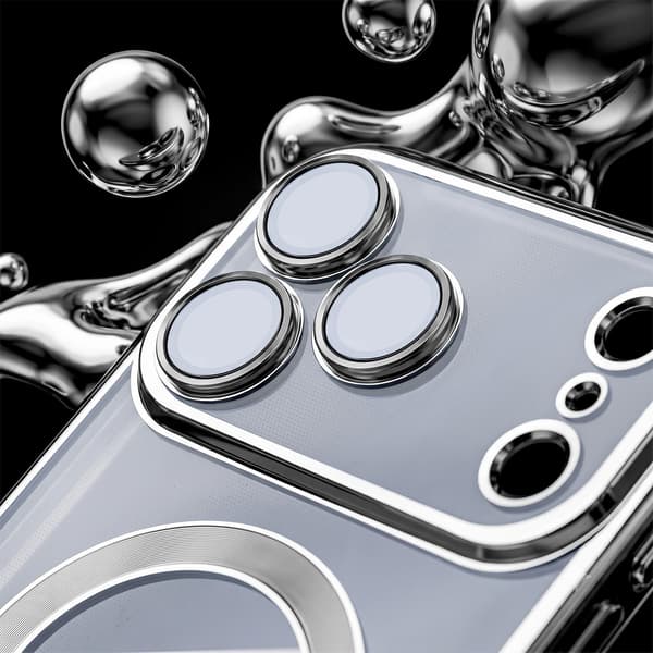 iPhone 18 Pro / iPhone 17 Pro - MagSafe-kompatibelt Chrome Cover - Sølv