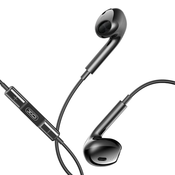 Til iPhone 15/16/17 kompatible USB-C In-Ear Hovedtelefoner med Mikrofon Sort