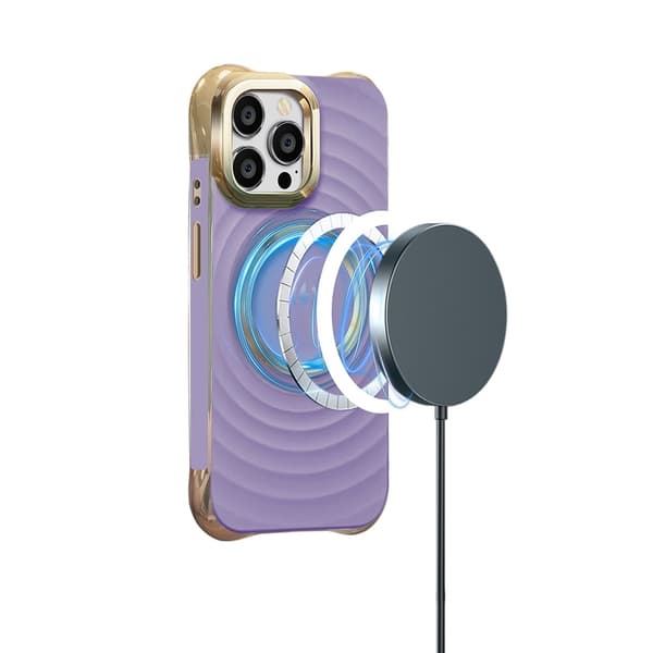 iPhone 13 Pro - MagSafe-kompatibelt Circle Glam Mag Cover Lilla