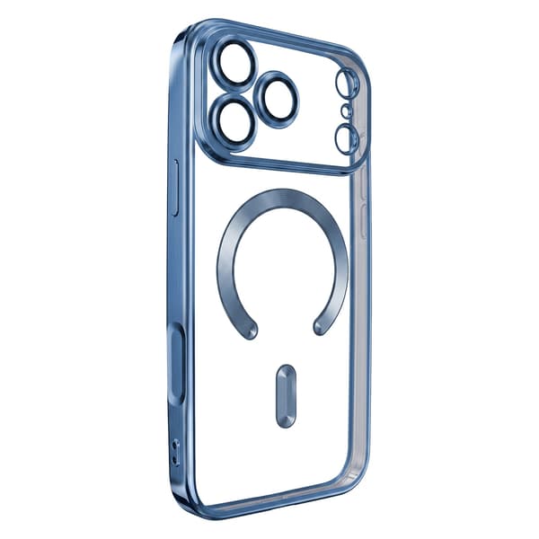 iPhone 18 Pro Max / iPhone 17 Pro Max - MagSafe-kompatibelt Chrome Cover Sky Blue