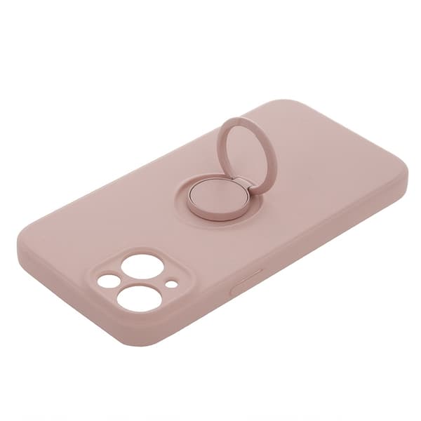 iPhone 16 Pro - Finger Grip Cover Mat med Ringholder & Stativ - Rosa