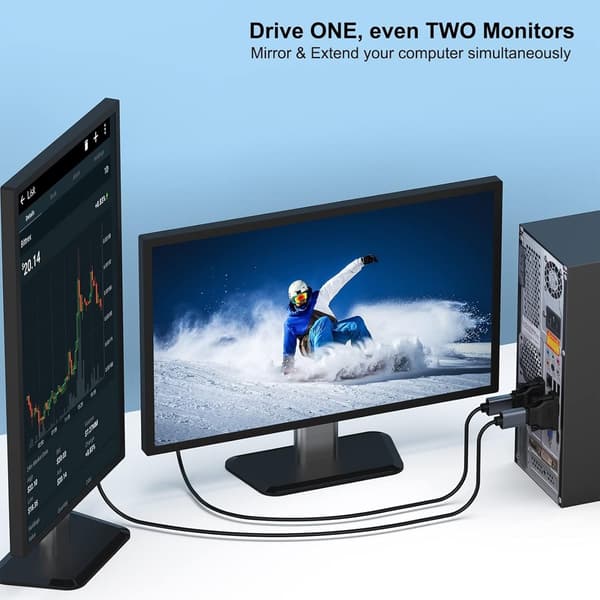 BENFEI DVI til HDMI-adapter tovejs Full HD 1080P – 2-pak sort