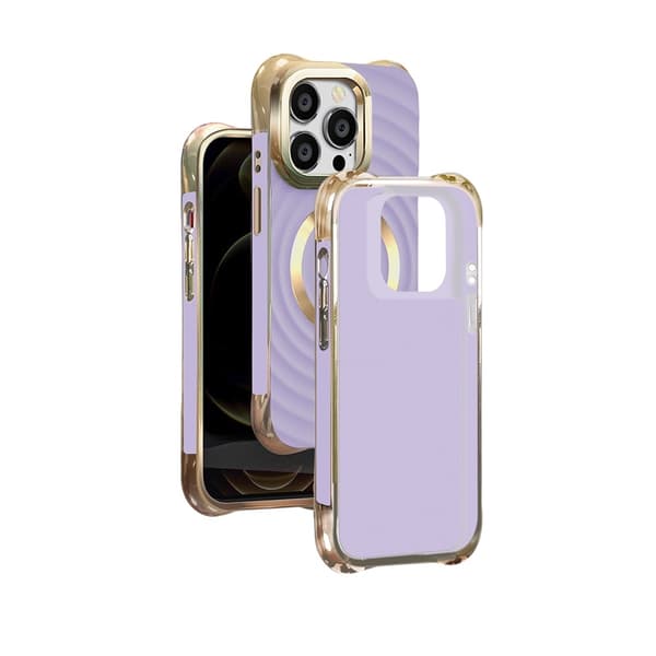 iPhone 13 Pro Max - MagSafe-kompatibel Circle Glam Mag Cover Lilla