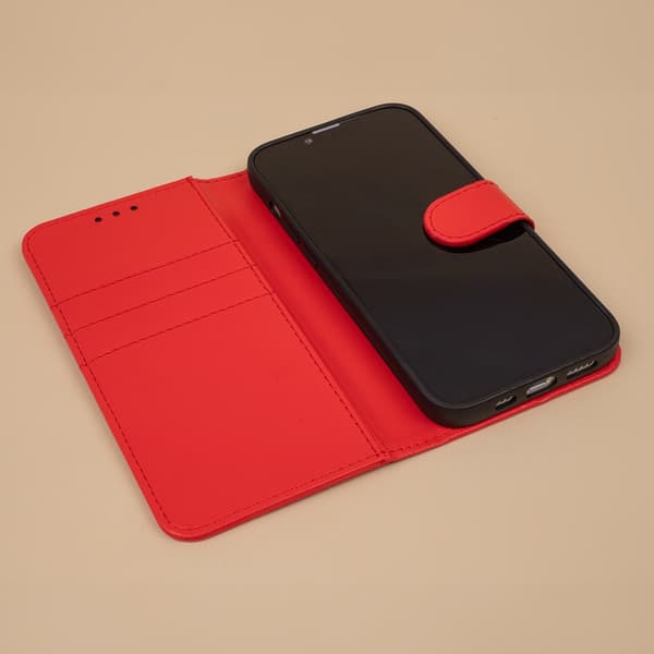 iPhone 16 Plus - Kirjakotelo Lompakkokotelo Punainen