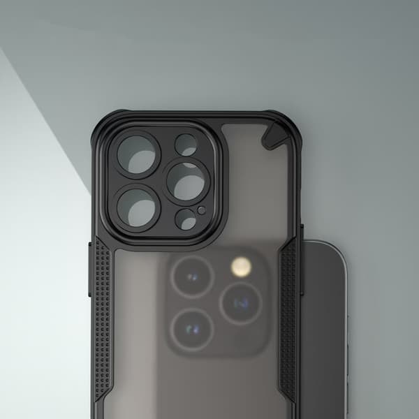 iPhone 17 Air – Defender Matt Erittäin Iskunkestävä Kuori Musta