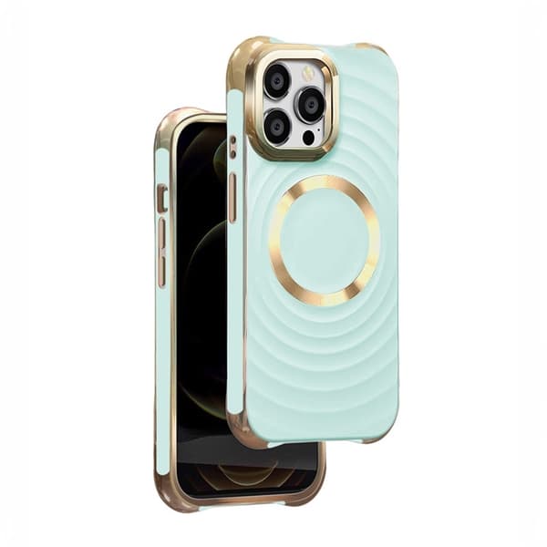 iPhone 13 Pro Max - MagSafe-kompatibel Circle Glam Mag Cover Mint