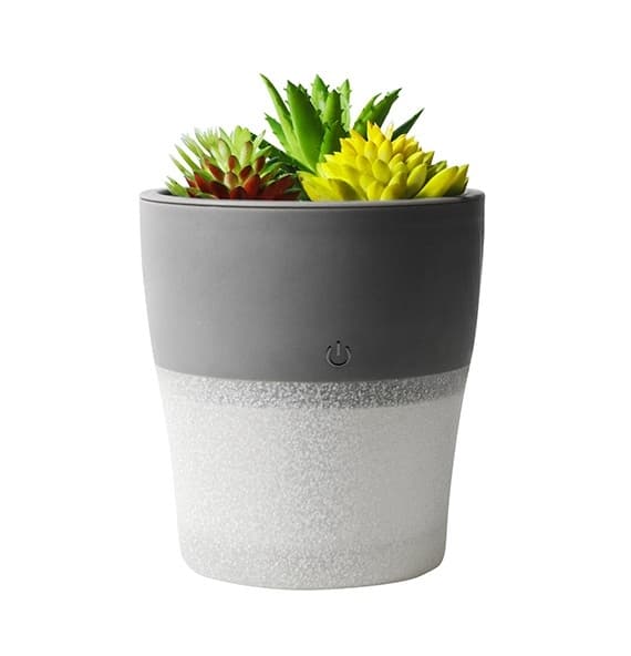 Mini USB-luftfuktare med diffuserfunktion – Dekorativ blomkruka för bord