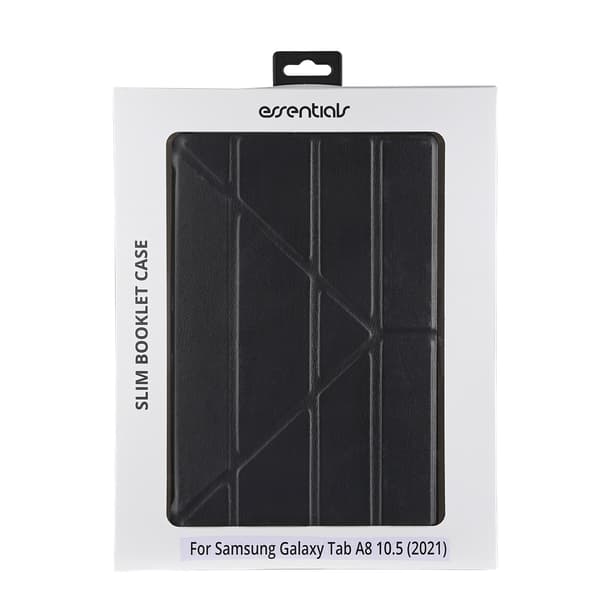 Essentials Samsung Galaxy Tab A8 10.5\" (2021) - Slim Booklet Cover - Sort