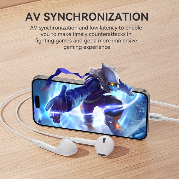 Kompatible iPhone in-ear hovedtelefoner, iPhone X/11/12/13/14 - Hvid