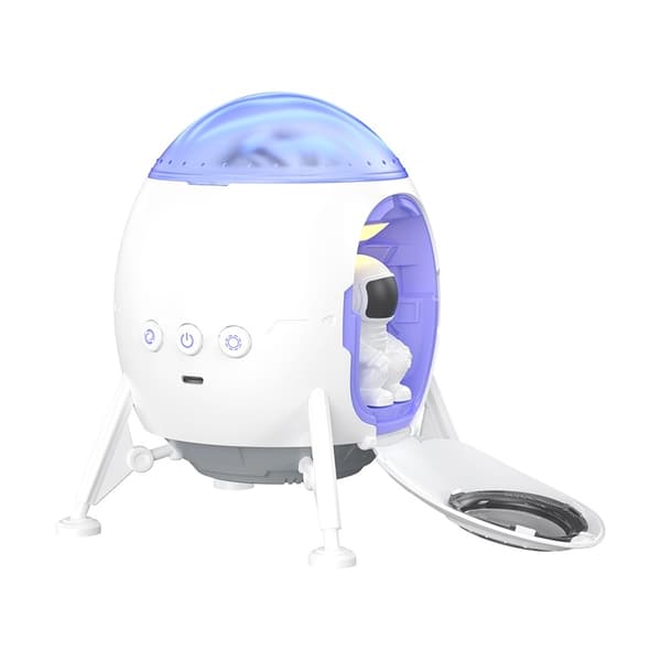 LED-projektor XO CF38 – Stjerner og galakser med Bluetooth-højttaler, hvid