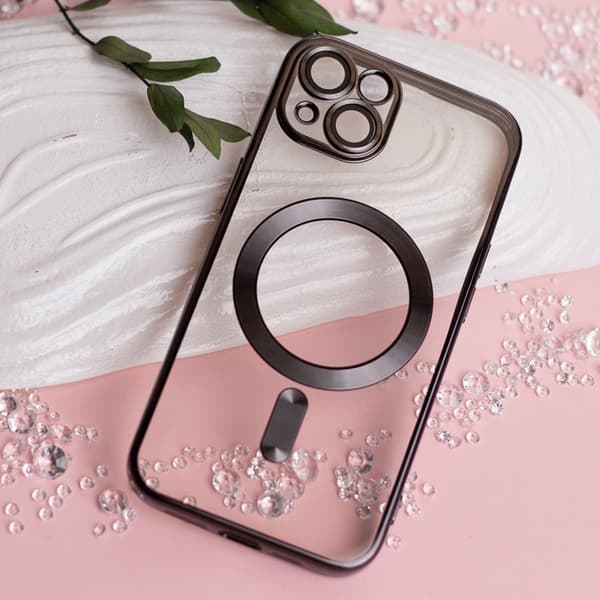 iPhone 18 Pro / iPhone 17 Pro - MagSafe-kompatibelt Chrome Cover - Sort
