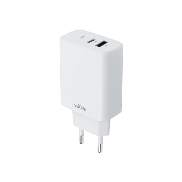 30W Hurtigoplader til iPhone / Samsung PD, QC Dual Port USB-C