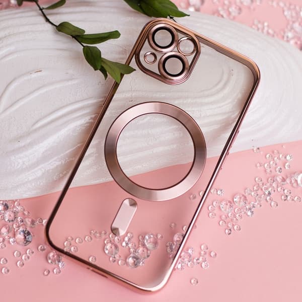 iPhone 18 Pro / iPhone 17 Pro - MagSafe-kompatibelt Chrome Cover - Rosaguld