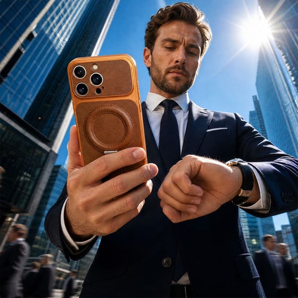 iPhone 17 Pro Max - Luxgrip Mag MagSafe cover med stativ - Orange
