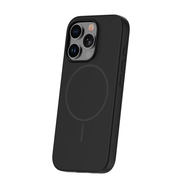 iPhone 16 Pro - MagSafe Ohut Silikoni Slim Kuori Musta