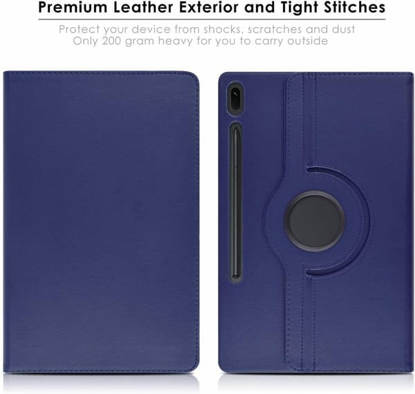 Etui til Samsung Galaxy Tab S8 Plus 12,4\" - Etui 360° Roterbar Mørkeblå