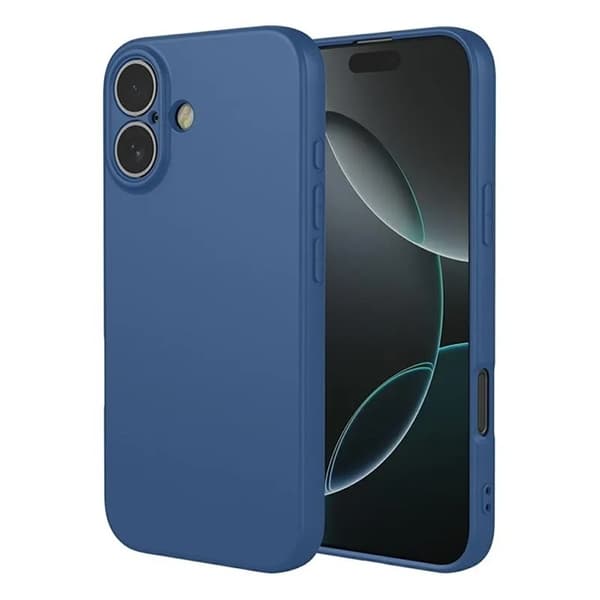 iPhone 16 Plus - Mat TPU Blødt Cover - Mørkeblå