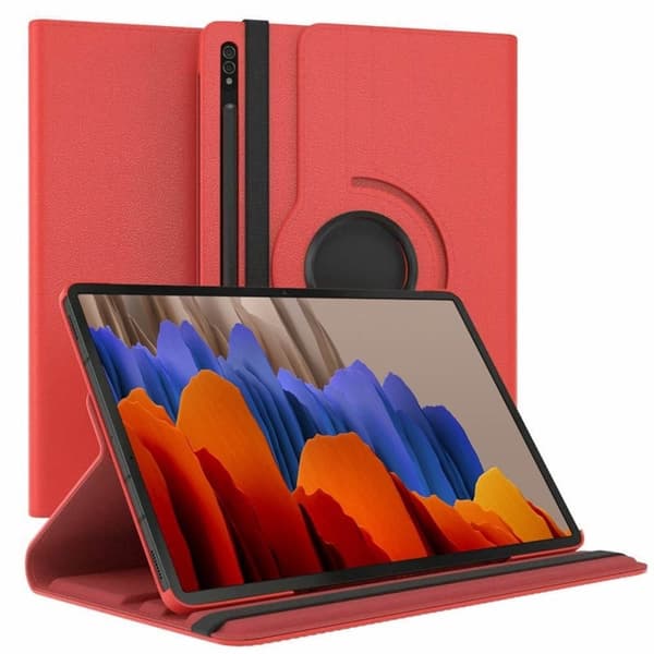 Roterbart 360° Cover til Samsung Galaxy Tab S10 FE / S9 FE / S9 – Rød