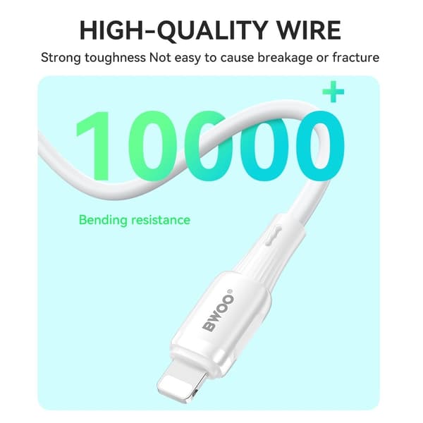 27W iPhone Hurtigopladning USB-C til Lightning Kabel Dataoverførsel 480Mbps