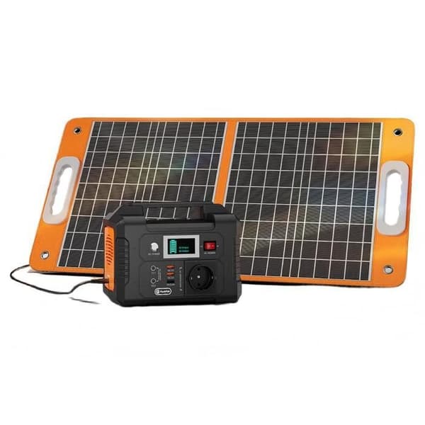 Flashfish E200 200W 151W Bärbar Elstation + solpanel 60W