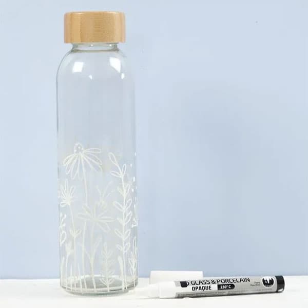 Vattenflaska av Glas Med Bambu-kork - 500 ml
