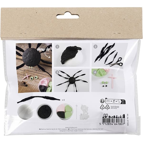 Halloweenpyssel Kit - Spindel - Foam Clay Lera