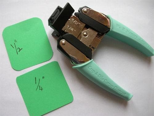 Crop-A-Dile Corner Chomper Tool - Rounded Aqua