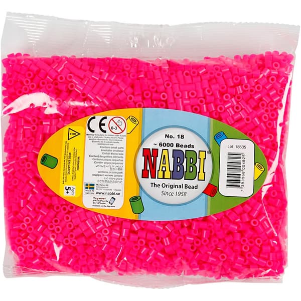 Nabbi Pärlor 6000 st - Cerise nr 18 - Medium