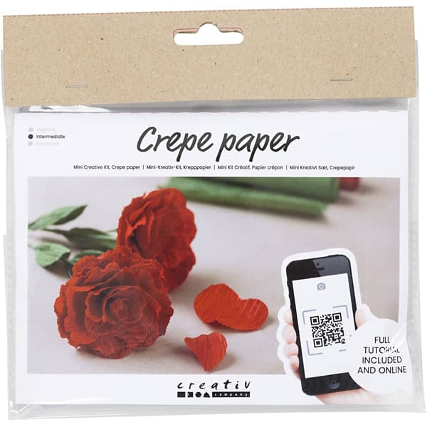 Mini DIY Pysselkit Kräppapper - Rosor